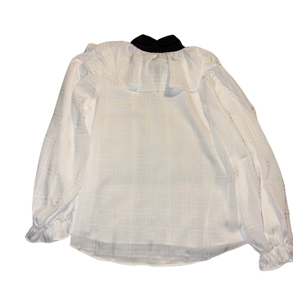 Cupio White Blouse with Black Bow - Picture 4 of 4
